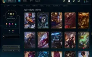 Conta LoL 183 skins, 7 vitoriosas mmr platina