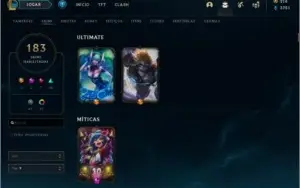 Conta LoL 183 skins, 7 vitoriosas mmr platina