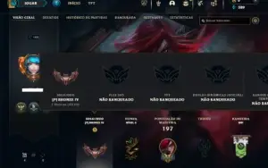 Bronze 4 com 60 Champs e 26 Skins + 5 Espolios