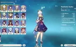 CONTA NA AR 25 Rerol⭐Hutao + Ayaka 5 + vários personagens 4⭐