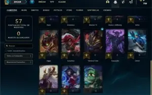 Conta bronze 1 com 23 Champs e 3 Skins + 6 Espolios