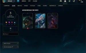Conta bronze 1 com 23 Champs e 3 Skins + 6 Espolios
