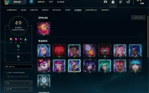 Conta bronze 1 com 23 Champs e 3 Skins + 6 Espolios