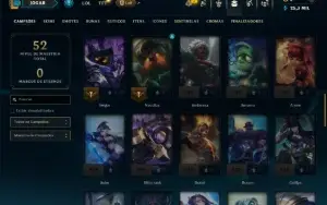 Mestre com 60 Champs e 16 Skins ( 35 PDL )