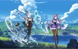 Conta Genshin Impact AR 7 com Shenhe + Keqing