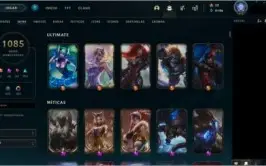 CONTA LOL 1085 SKINS COM PAX TF - PLAT 2 (MMR: D2/D3)
