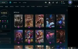 CONTA LOL 1085 SKINS COM PAX TF - PLAT 2 (MMR: D2/D3)