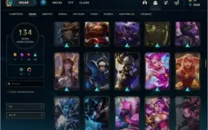 Conta ouro 4 com TODOS os champs e 134 skins (MAIN SUPORTE)