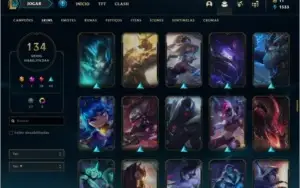 Conta ouro 4 com TODOS os champs e 134 skins (MAIN SUPORTE)
