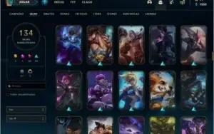 Conta ouro 4 com TODOS os champs e 134 skins (MAIN SUPORTE)
