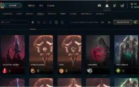 Conta ouro III, 357 skins, 4 ultimates, 3 míticas.