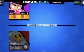 Conta Braw Stars - 18K; 34/35 brawlers