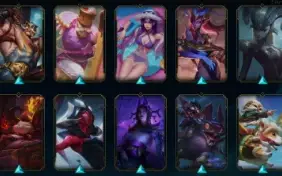 conta league of legends com 296 skins e skins no valorant