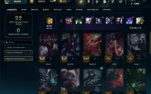 Ferro 1 com 27 Champs e 3 Skins + 2 Fragmentos