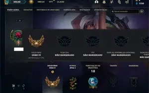 Conta ouro 4 com 27 Champs e 6 Skins + 1 Fragmento