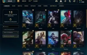Conta ouro 4 com 27 Champs e 6 Skins + 1 Fragmento