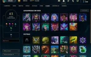 Conta ouro 4 com 27 Champs e 6 Skins + 1 Fragmento