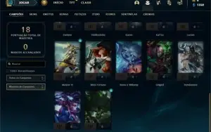 Conta ouro 4 com 27 Champs e 6 Skins + 1 Fragmento