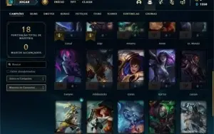 Conta ouro 4 com 27 Champs e 6 Skins + 1 Fragmento