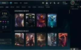 CONTA LEGUE OF LEGENDS 116 SKINS/NÍVEL 52/UNRANKED