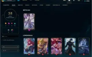 Conta Plat 4 38 Skins Kaisa Prestigio