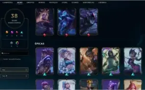 Conta Plat 4 38 Skins Kaisa Prestigio