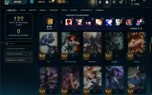 Unranked com 70 Champs e 57 Skins