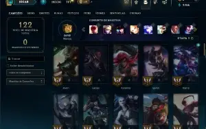 Unranked com 70 Champs e 57 Skins
