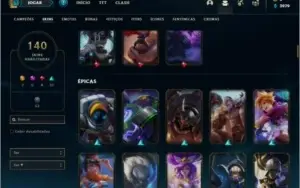 Conta bronze 3 com 118 champs e 140 skins ( MAIN SUP )