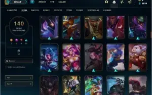 Conta bronze 3 com 118 champs e 140 skins ( MAIN SUP )