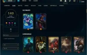 Conta bronze 3 com 118 champs e 140 skins ( MAIN SUP )