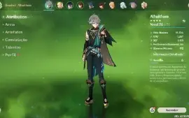 Conta Genshin Impact AR 42 | Alhaitham + Yelan + Zhongli