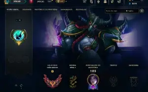 Conta LOL GM GRÃO-MESTRE | Upada a Mão | 20 Skins