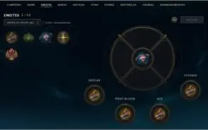 CONTA OURO V, 32 CAMPEÕES, 6 SKINS E BORDA GOLD.