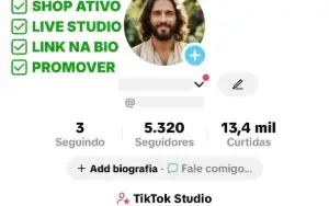 Conta Tiktok Shop Ativo + Live Studio | +5.300 Seguidores