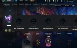 Unranked com TODOS os champs e 258 Skins ( JG / TOP / ADC )