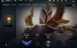 Conta Smurf D3 com 1950 de RP, 61% de winrate