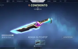 Conta valorant com adaga glitchpop e outras skins