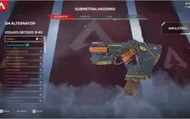 Conta apex legends skins raras 26 lendarias