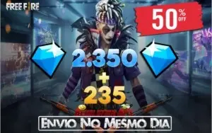 2.350 DIAMANTES FREE FIRE + 235 DE BÔNUS 💎