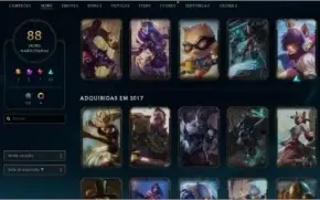conta lol gold 4 full champ