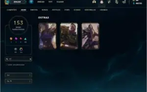 Conta ouro 4 com TODOS os champs e 153 skins ( MAIN ADC )