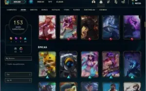 Conta ouro 4 com TODOS os champs e 153 skins ( MAIN ADC )