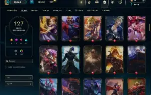 Bronze 2 com 120 Champs e 127 Skins ( Mais de 10 Jogos )