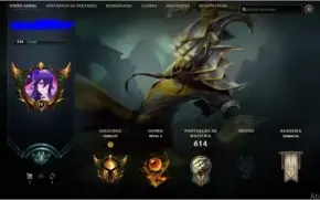 League of Legends gold,253 skins,5 ultimate,19 lendarias