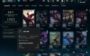 Prata 4 com TODOS os champs e 159 Skins + 7 Vitoriosas