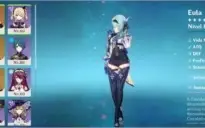 Genshin Impact AR 50 Eula - Kazuha - Jean - Harpa Celestial