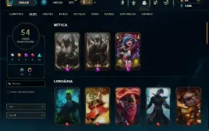 Bronze 3 com 100 Champs e 54 Skins + 2 Prestigios