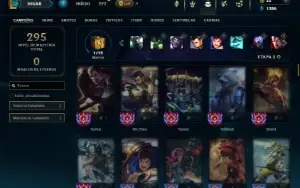 Bronze 3 com 100 Champs e 54 Skins + 2 Prestigios