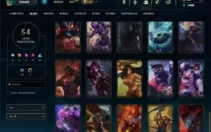 Bronze 3 com 100 Champs e 54 Skins + 2 Prestigios